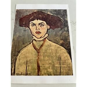 Modigliani, Young Woman, Caryatid, Painting, Print, Art, ~ 250626-WH 365